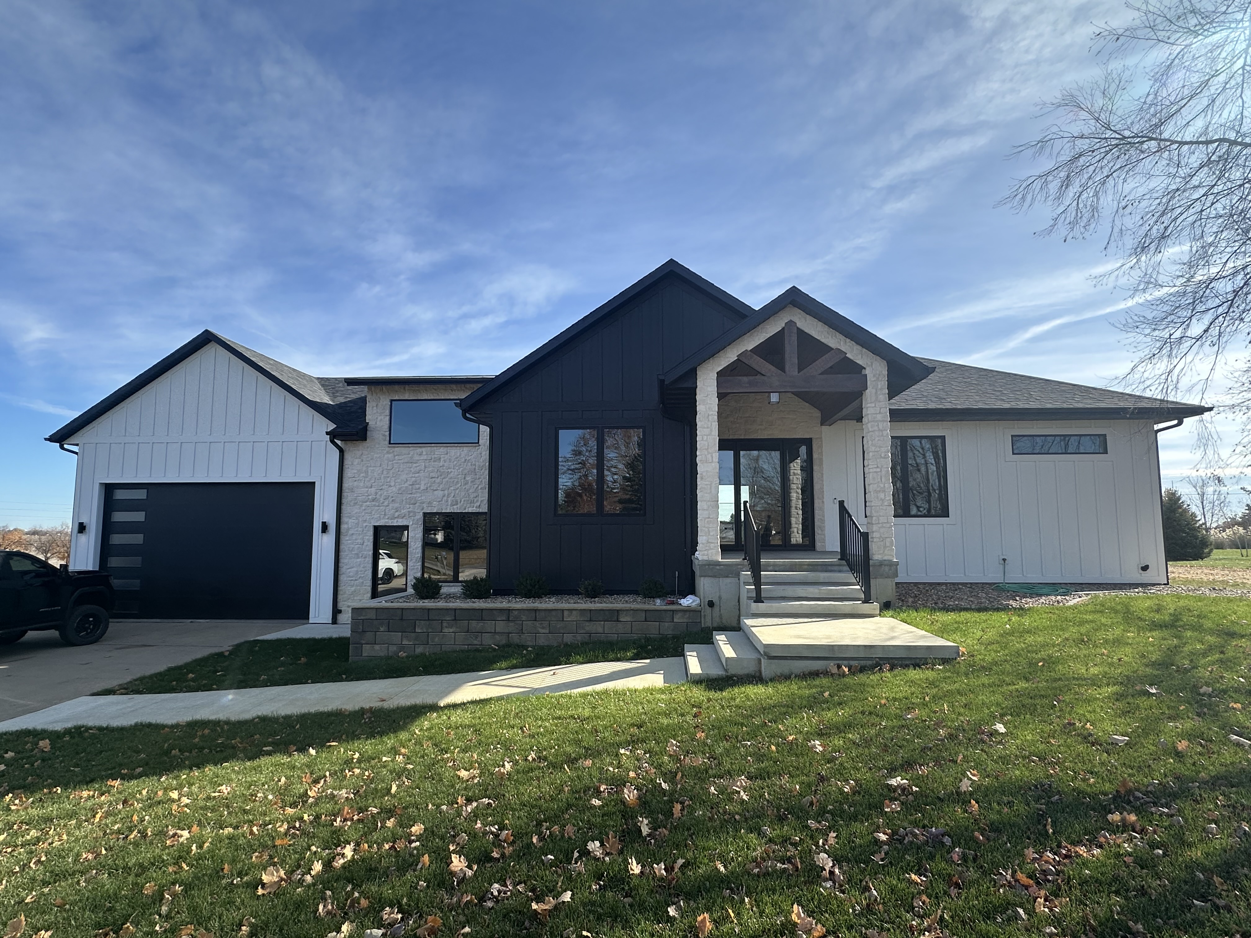 Modern farmhouse new construction exterior